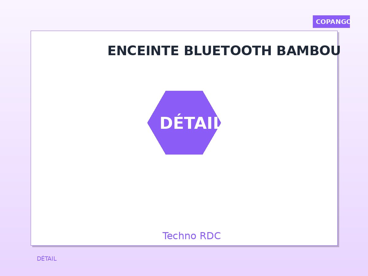 Enceinte Bluetooth bambou - Photo 2