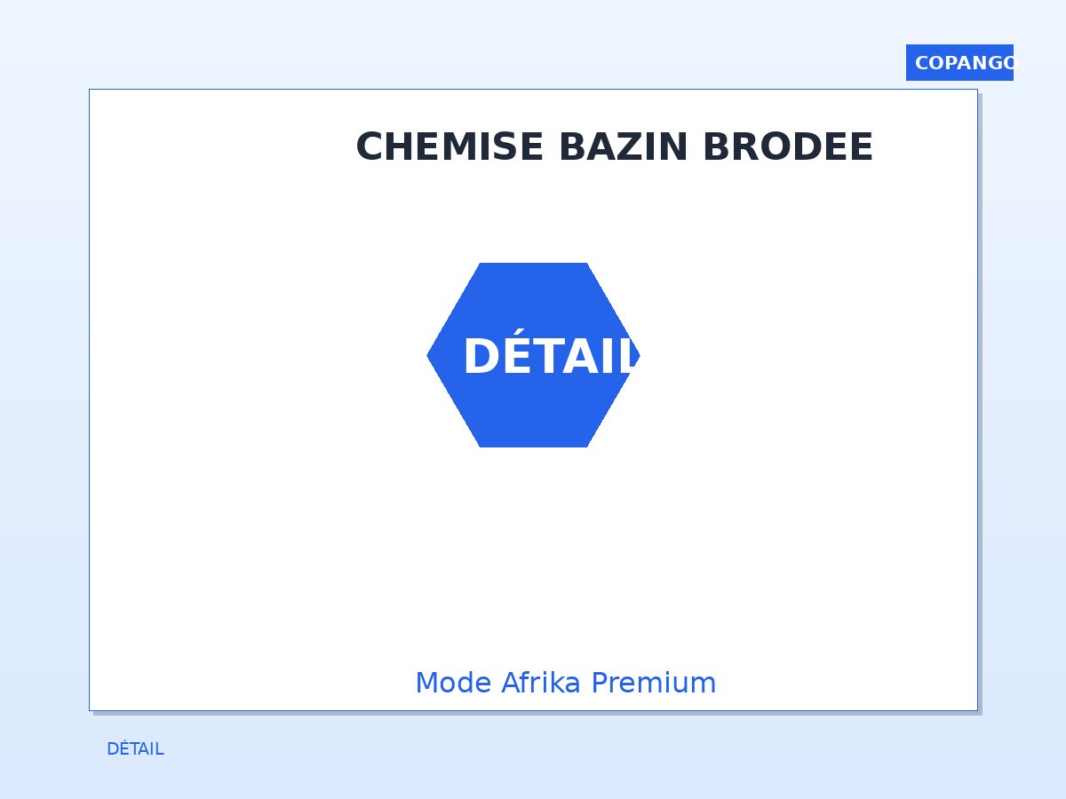 Chemise bazin brodée - Photo 2
